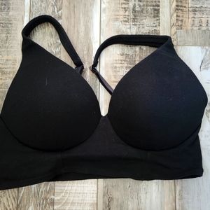 Pink Victoria Secret black push-up sports bra